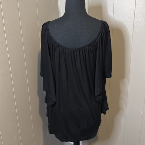 Storm Women’s Medium Oversized Big Sleeve Butterfly Elastic Wide Neckline Blouse - Picture 5 of 7